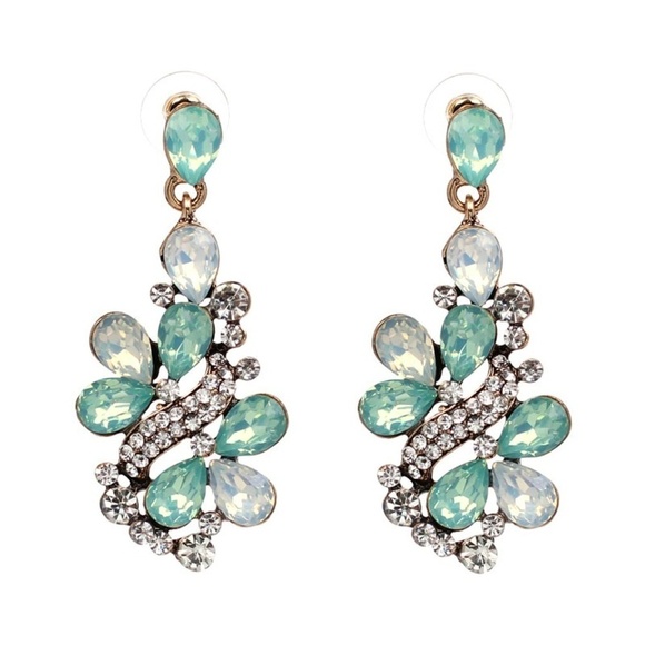 Last 1! Crystal vintage Bridal statement Earrings - Picture 1 of 7